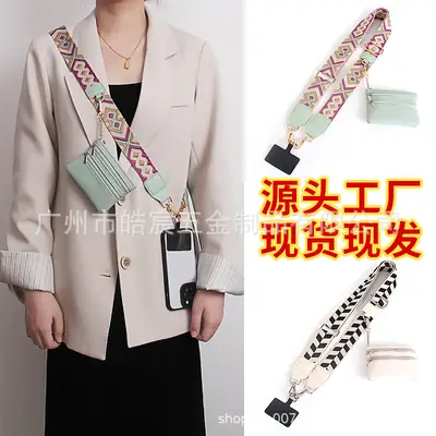 Women's Light Green Patterned Shoulder Strap with Crossbody Bag