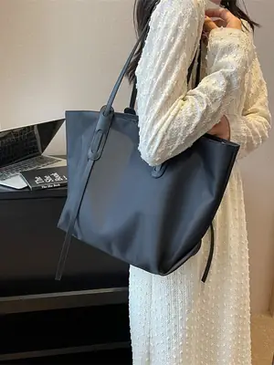 Women Large Capacity Oxford Cloth Shoulder Bag Brown 2026