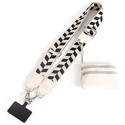 Women's Navy Blue Crossbody Phone Strap with Matching Small Bag