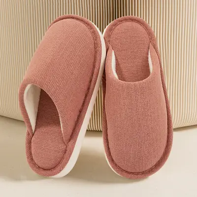 Autumn and Winter Home Cotton Slippers for Women 2026 New Style Indoor Non-Slip Thick-Soled Maternity Shoes Summer Breathable and Sweat-Absorbent