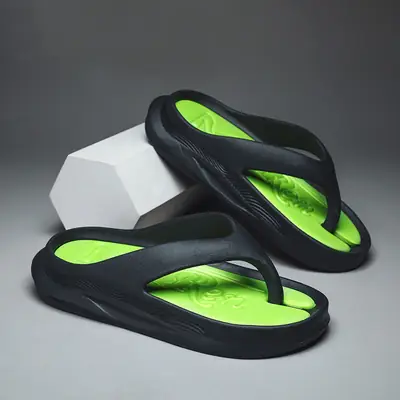 2024 Green Flip Flops for Men Beach Wear