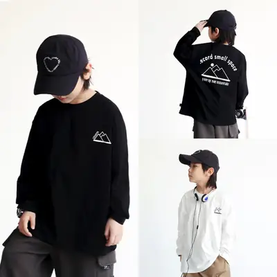 Boys Long Sleeve Printed T-Shirt Black 2024