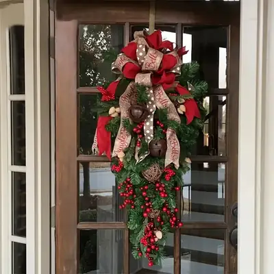 American Handmade Christmas Tree 60cm Red Grape Decor