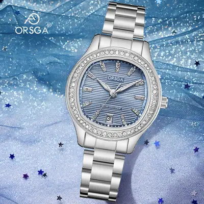 Women's Rose Gold Diamond Watch with Calendar