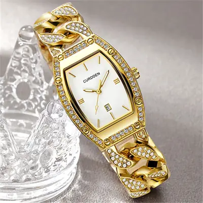 Gold Diamond Bracelet Watch for Women