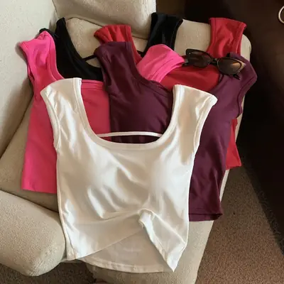 New Style Wide Shoulder Beautiful Strap Chest Pad One-piece Vest Women's Pure Desire Style Sexy Slim Fit Bottoming Tube Top Hot Girl Chest Wrap