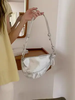 Korean 2026 Crescent Moon Shoulder Bag Women