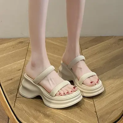 Women's Thick White Casual Sandals 2025 Summer