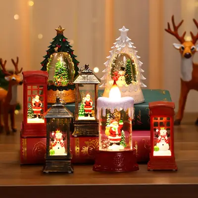 Christmas Wind Luminous Candle Lamp Set of 4