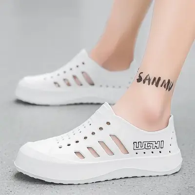 White Croc Sandals for Men Women Summer