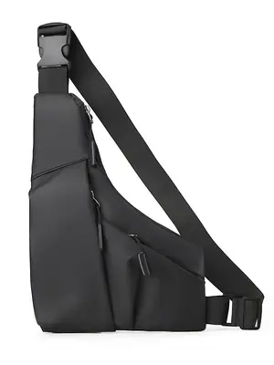 Waterproof Crossbody Bag for Men Women Black Multi-functional