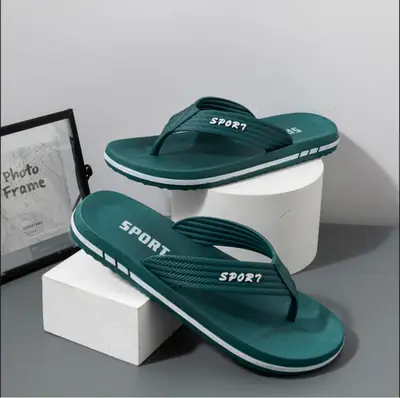 2024 Summer Non-Slip Deodorant Fashionable Men's Flip-Flops Casual Outer Wear High-Face Wear Wear-Resistant Soft Bottom Sandals and Slippers for Men