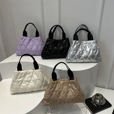 2024 Purple Quilted Shoulder Bag for Women