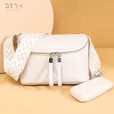 Green Denim Crossbody Bag Set for Women 2024