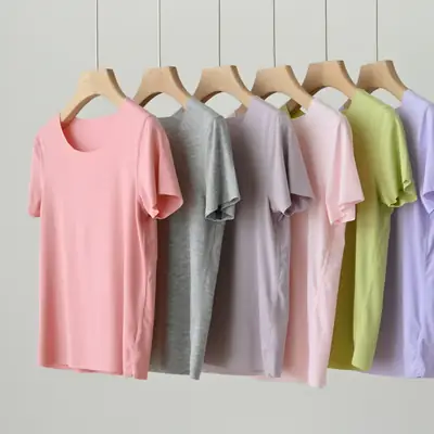 Pink Random Cut Crewneck T-Shirt for Boys Girls Large