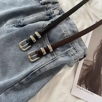 Genuine Leather Belt for Women 2024 Summer