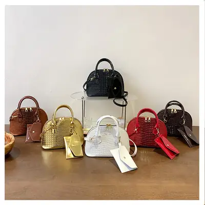Women Croc Patch Handbags 2024 New High-end Texture All-match