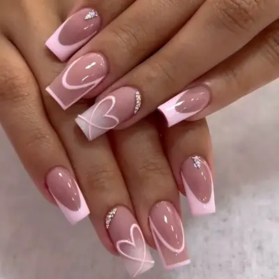 Nude Cross-border Fake Nails Long Nail Patch