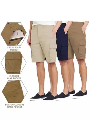 Men's Thin Breathable Cargo Shorts Tan Beige