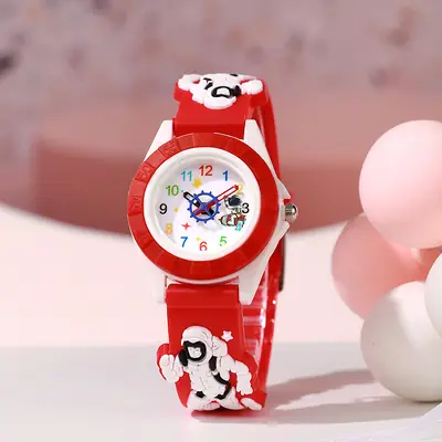 Cute Plastic Watch for Kids Black Silicone Digital Display