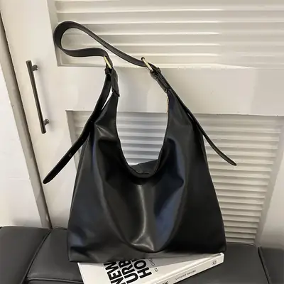 Women's Large Capacity Textile Shoulder Bag White 2024