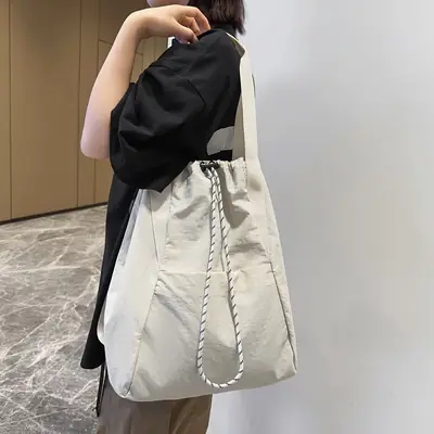 Green Drawstring Casual Backpack for Women Men
