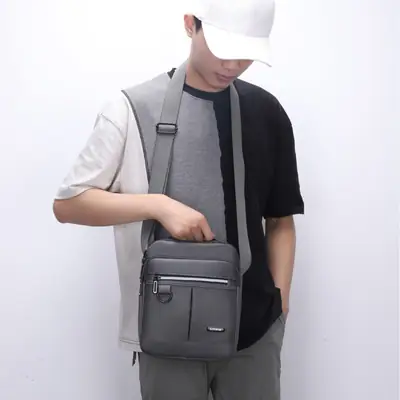 Men's Large Capacity Multi-Compartment Shoulder Bag