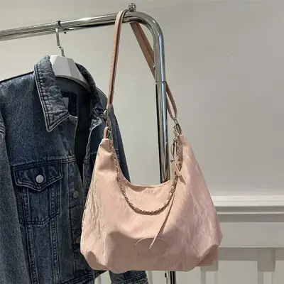 Women's Soft White Chain Shoulder Bag 2024