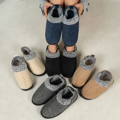 Cross-border winter new cotton slippers indoor Baotou fleece-lined warm non-slip home couples plush slippers wholesale