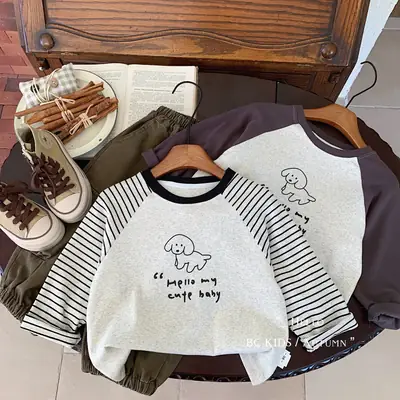 Boys Raglan Sleeve T-Shirt with Cute Print