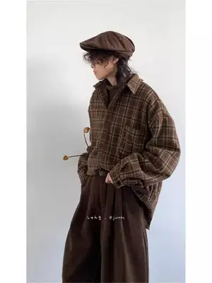 Winter Vintage Striped Oversize Jacket Boys Girls College Style