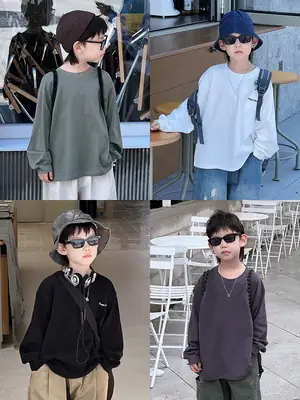 Kids Long Sleeve T-Shirt 2025 Medium Large Pure Cotton