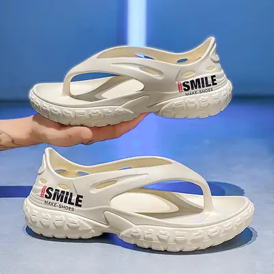 Men's 2024 Summer Flip-Flops White Silicone