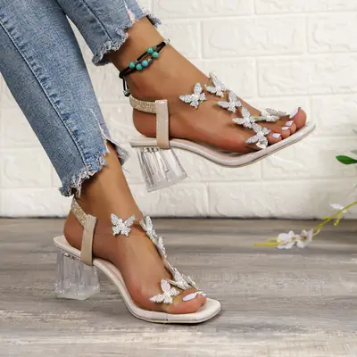 Butterfly High Heels for Women European American Summer