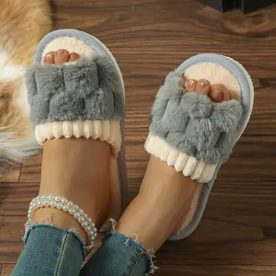 Cross-Border New Autumn and Winter Cotton Slippers, Warm Women's Slippers for Home, Fleece-Lined, Thickened, Comfortable, Thick-Soled, Indoor and Outdoor Men's Slippers