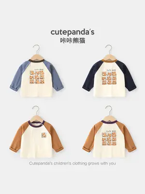 Baby Long Sleeve T-Shirt Cream Navy Spring Outfit