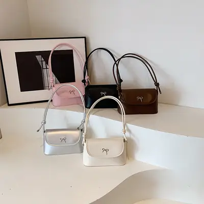 Silver Textive Crossbody Bag Women 2024