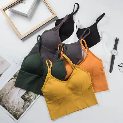 Kaka Non-Rimmed Yoga Bra Tube Top Large