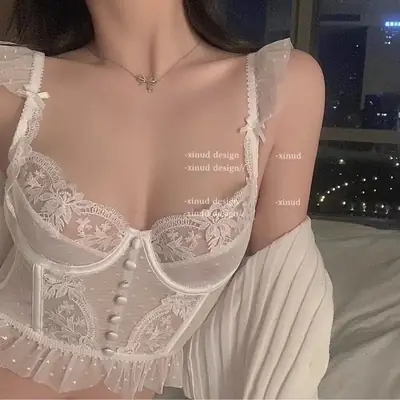 Black Lace Underwear Set for Women Big Chest Small