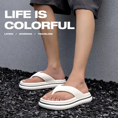 White Platform Sandals for Men Women Summer Wear