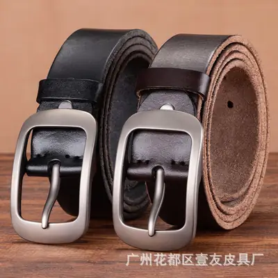 Men's Japanese Buckle Leather Belt High Quality