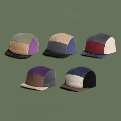 Women's Color-matching Brim Cap Autumn Winter Soft Corduroy
