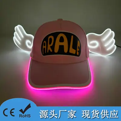 Alalei LED Luminous Cap Angel Wings Neon Light