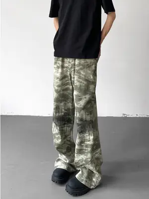 Vibe Camouflage Men's Straight Pants American Style