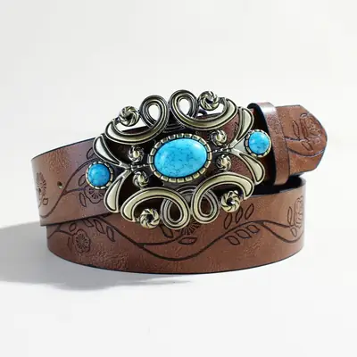 Vintage Ethnic Turquoise Belt for Women