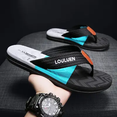 Fujian manufacturers summer new slippers men's outerwear fashion leisure beach men's flip-flops wholesale flip-flops