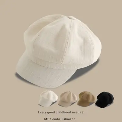 Autumn Winter Duck Cap White for Boys Girls