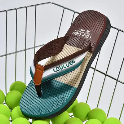 Fujian Men's Non-Slip Flip Flops Summer Beach Slippers
