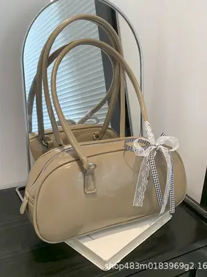 Light Blue Bow Handbag for Women 2024 New Style