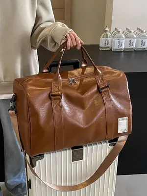 Retro Crossbody Bag for Women Brown Leather Travel Bag
